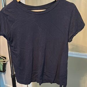 LOFT Blue Fitted Short Sleeve Tee